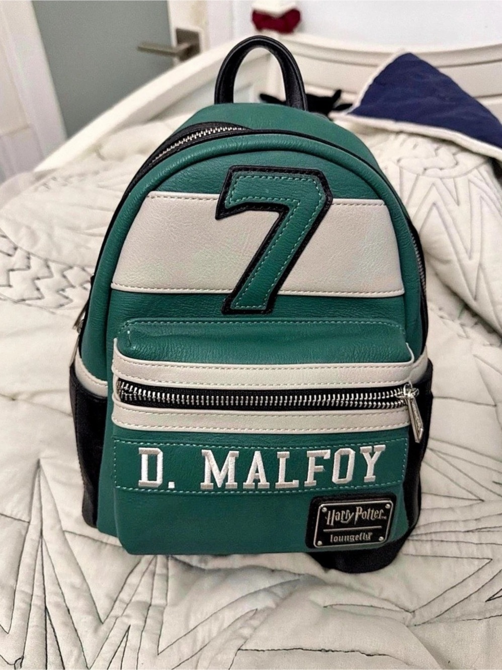 Harry Potter Draco Malfoy backpack Green & Black Backpack Like New